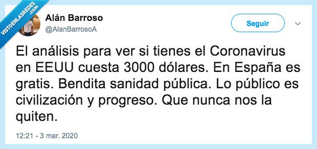 sanidad,eeuu,coronavirus,gratis,pagar