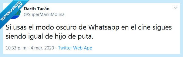 oscuro,modo,whatsapp,cines