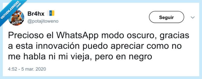whatsapp,oscuro,modo oscuro,app,actualización,mensajería,night mode,night,modo