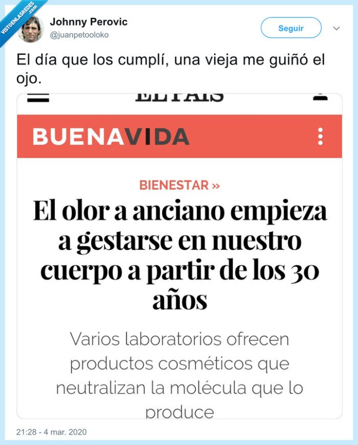 olor,anciano,viejo,30 años