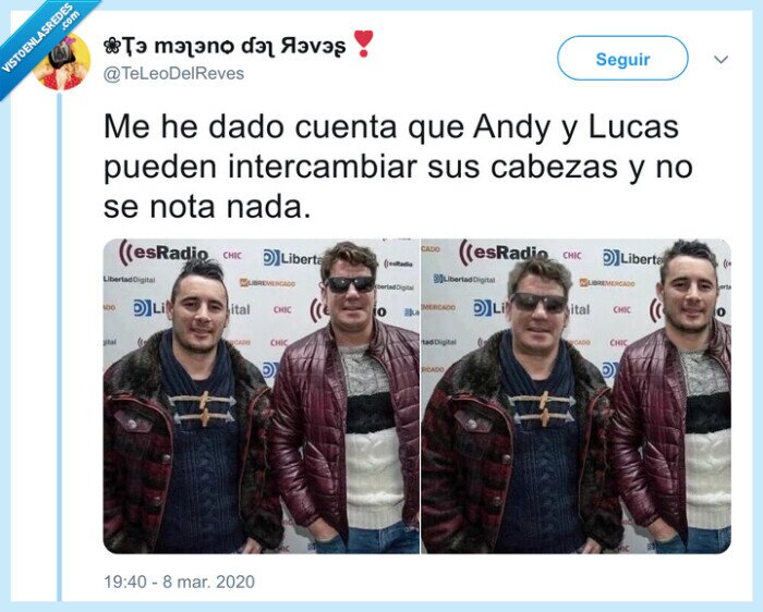 andy y lucas,cambiar,cabeza,iguales