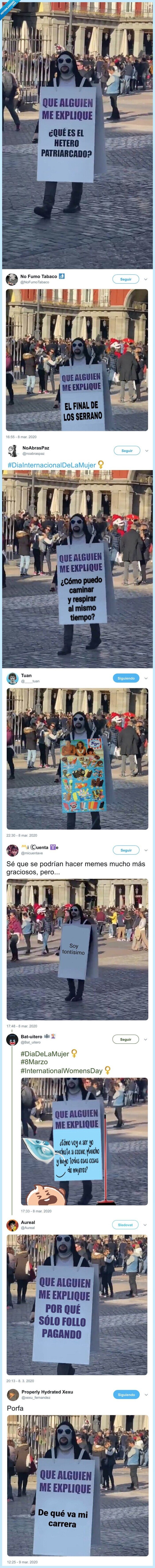 manifestación,hetero blanco,machista