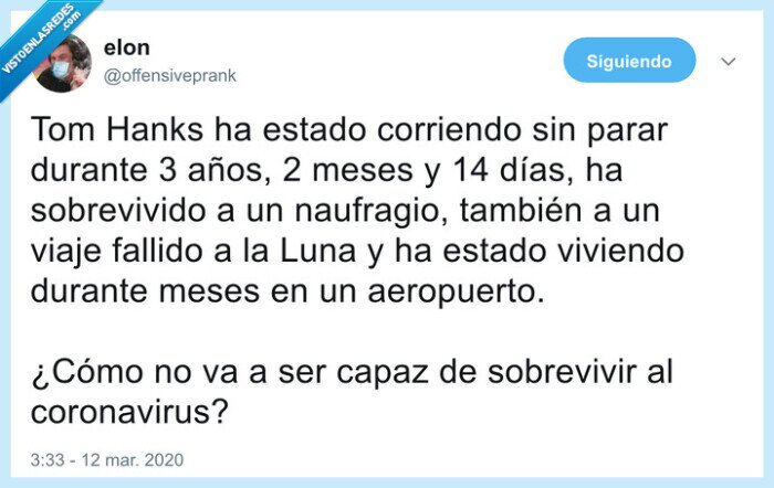 tom hanks,coronavirus,películas,náufrago,forrest gump