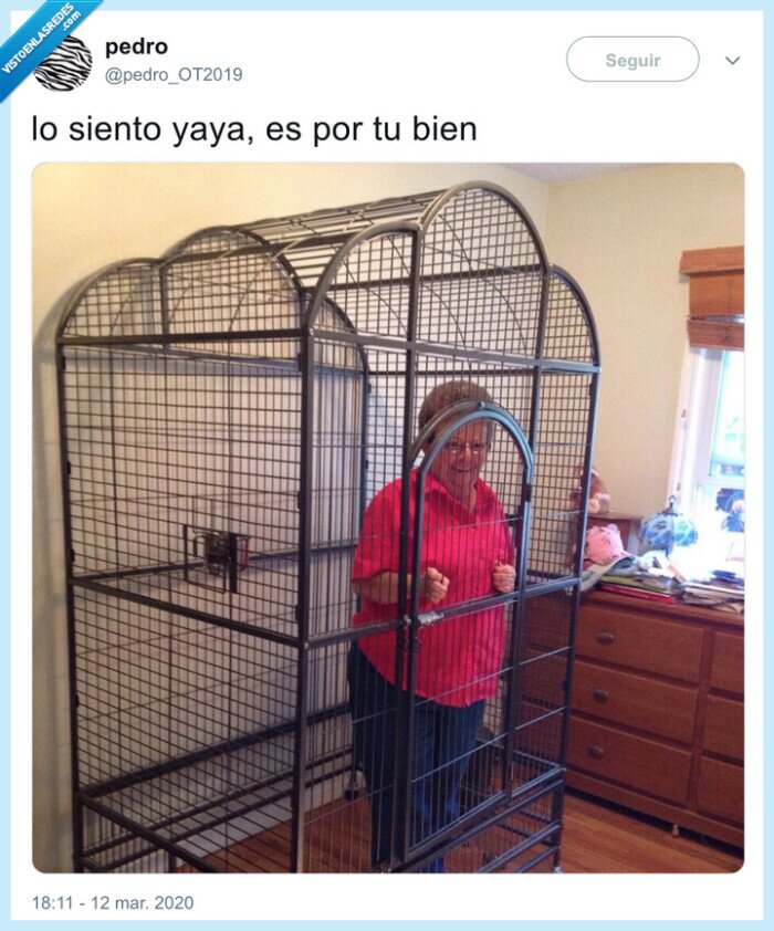 jaula,abuela,piolin,coronavirus