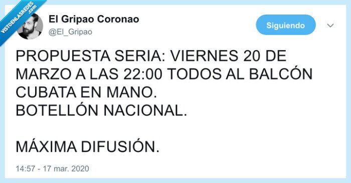 botellón,propuesta seria,cuarentena,coronavirus