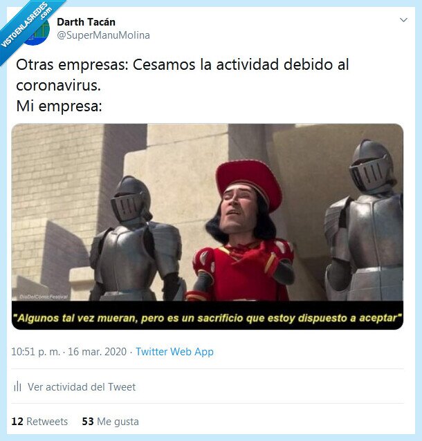 empresa,shrek,actividad,coronavirus