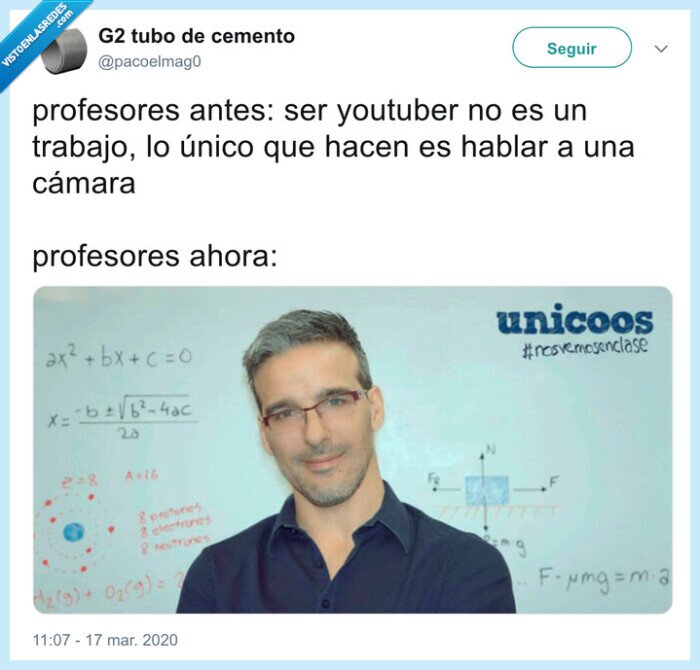coronavirus,profesores,youtubers