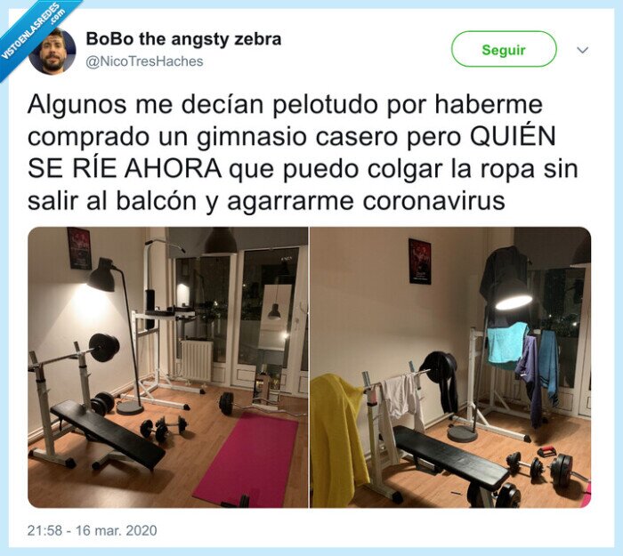 coronavirus,gimnasio,tender ropa