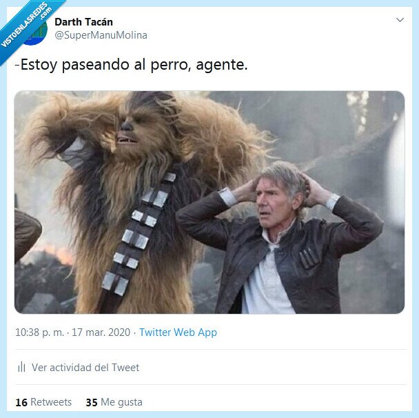 agente,perro,pasear,star wars