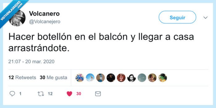 botell&oacute;n,balcon,arrastrarse,coronavirus