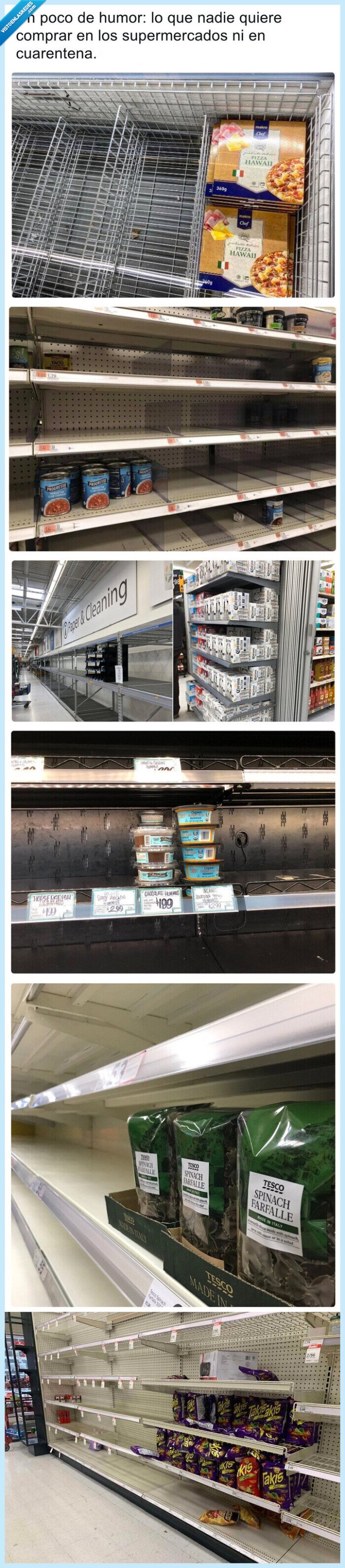 coronavirus,supermercado,productos,cuarentena,comida,ni con un palo