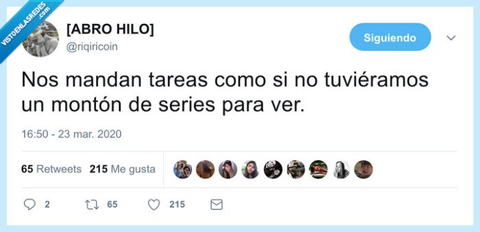 tareas,trabajos,series,cuarentena,coronavirus