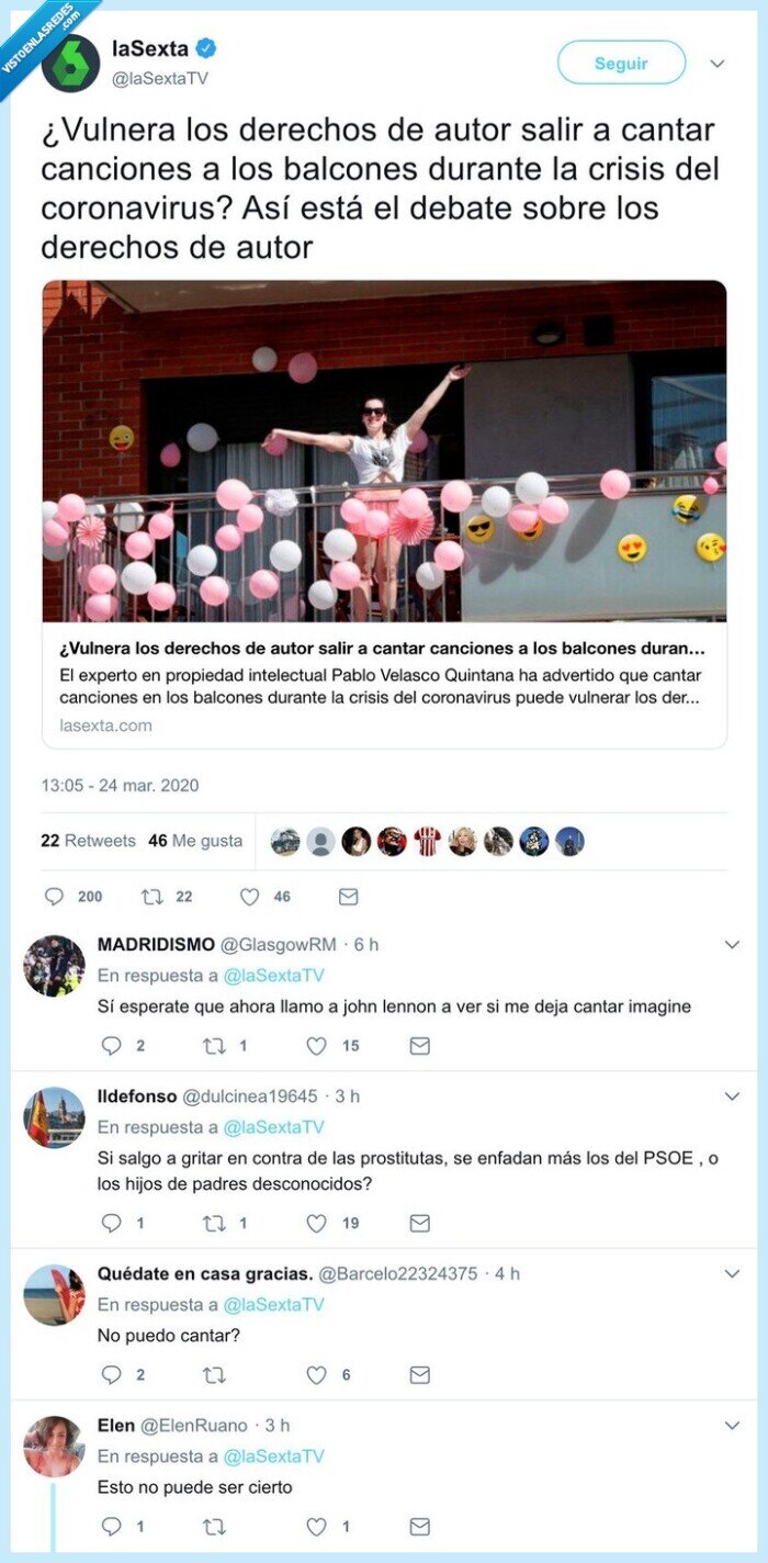 canciones,balcones,derechos de autor