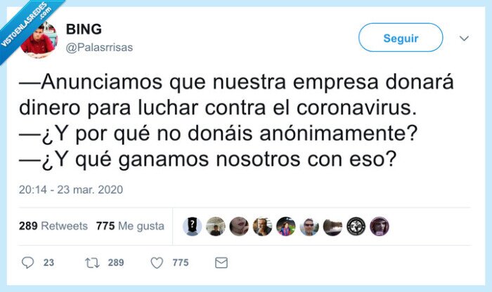 postureo,coronavirus,empresa,donación