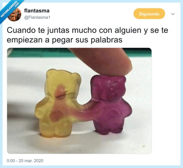 amigos,haribo,ositos,gominola,pegarse palabras