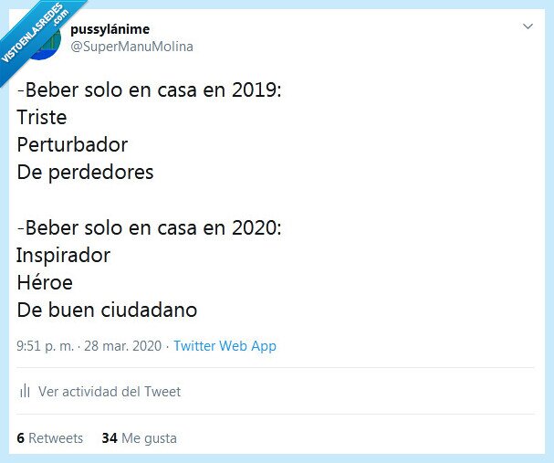 beber,2019,2020,solo,casa