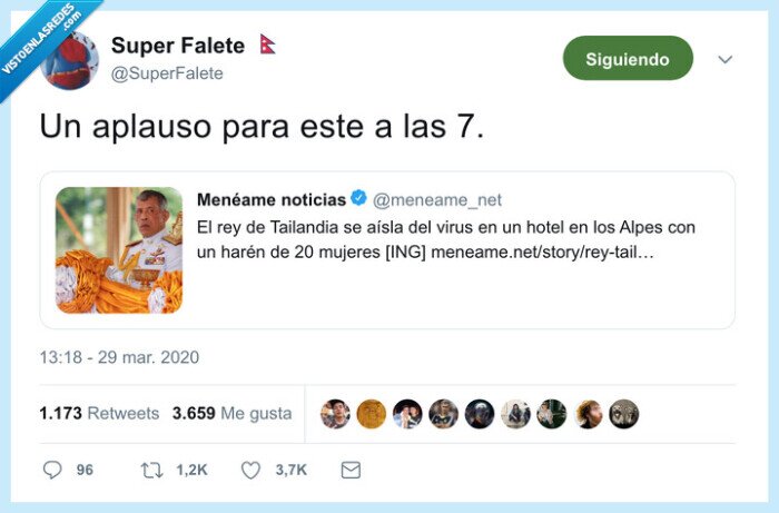 rey,tailandia,confinamiento,coronavirus