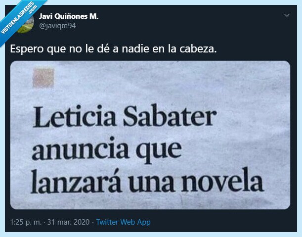 Leticia Sabater,Twitter,novela,cuidado,peligro