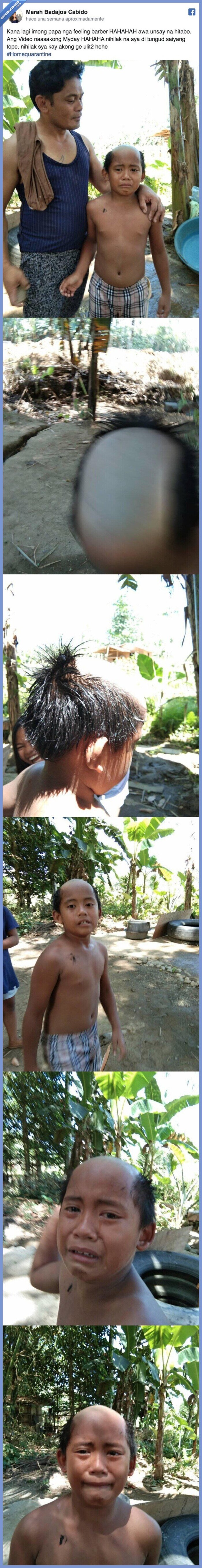 calvo,peinado,coronavirus,cuarentena,venganza