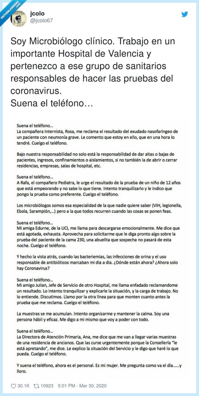 llorar,doctor,microbiólogo,liada,coronavirus