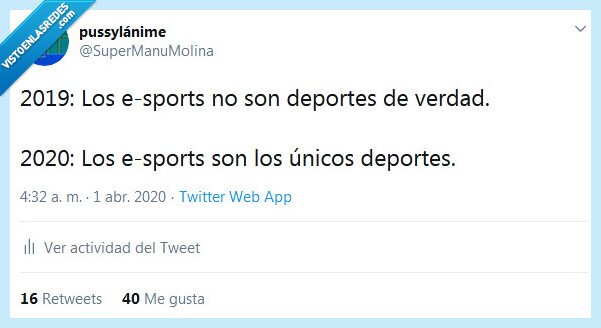 e-sports,2019,2020,cuarentena,deportes