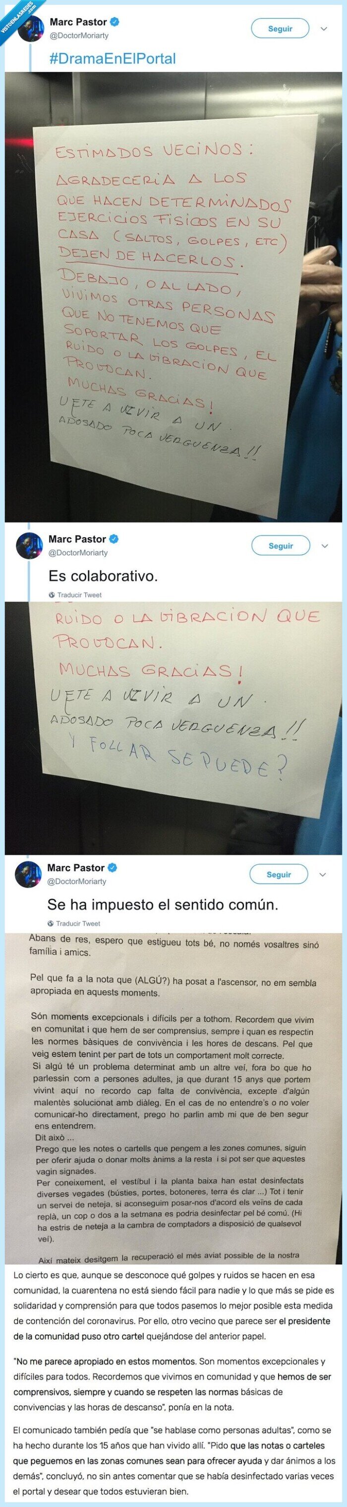 drama,portal,aviso,cartel,ascensor