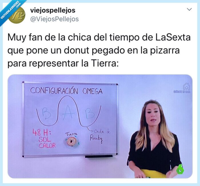 humor,tiempo,el tiempo,donut,tierra,presentadora,lasexta,risa
