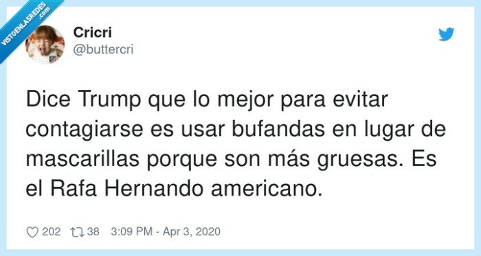 contagiarse,mascarillas,americano,bufandas,Hernando,gruesas,donald trump