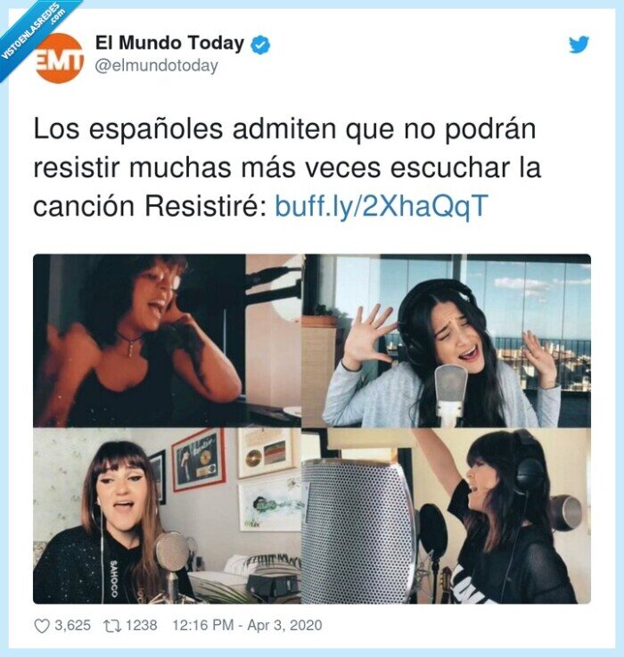 españoles,Resistiré,resistir,escuchar,canción,admiten