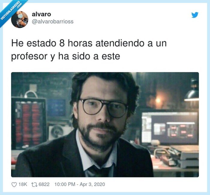 atendiendo,profesor,estado,la casa de papel