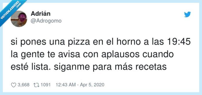 aplausos,recetas,lista,coronavirus,pizza,balcones