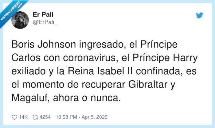 coronavirus,ingresado,confinada,recuperar,Príncipe,Gibraltar