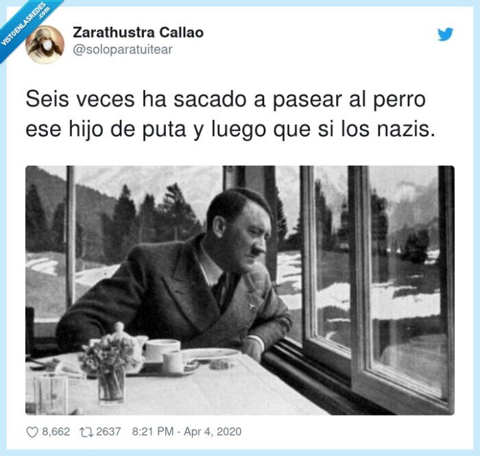 sacado,pasear,veces,perro,luego,nazis,hitler