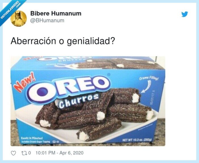 Aberración,genialidad,churros,oreo