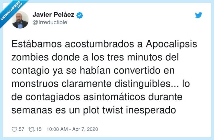 asintomáticos,acostumbrados,distinguibles,Apocalipsis,contagiados,Estábamos