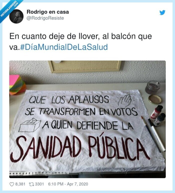 DíaMundialDeLaSalud,llover,balcón,votar,sanidad