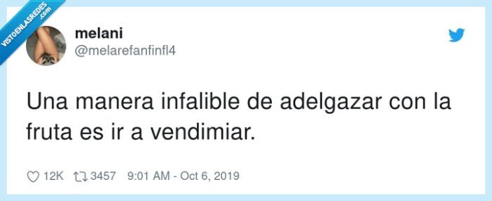 infalible,adelgazar,vendimiar,manera,fruta,Una