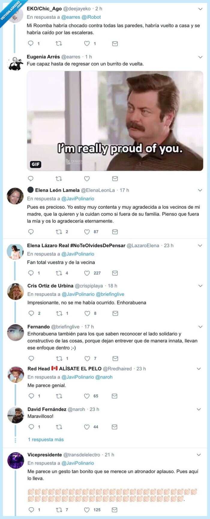 554402 - Twitter se rinde ante esta señora que le envía burritos a su hermana con una roomba