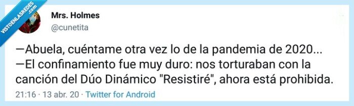 Resistiré,canción,balcón,Twitter,humor,España