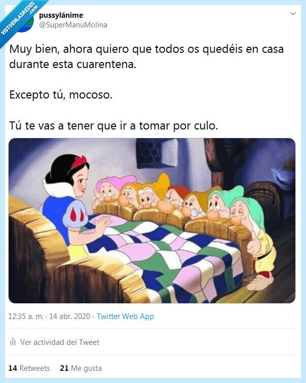 blancanieves,enanito,cuarentena,mocoso