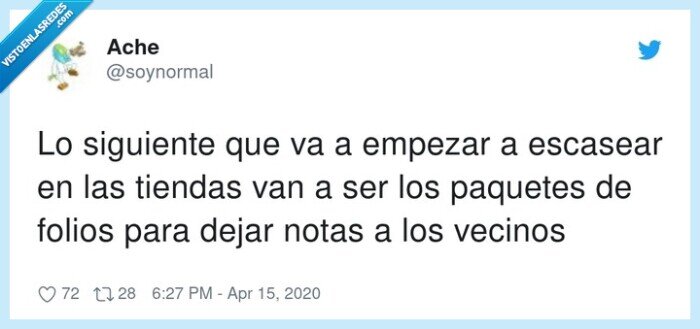 escasear,paquetes,folios,tiendas,vecinos