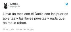 Enlace a No voy a ir a la trena por un Dacia, por @jotajotabr