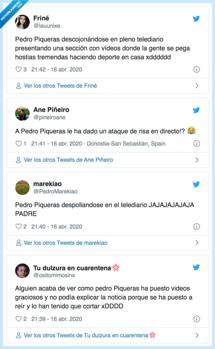 557320 - Pedro Piqueras demuestra que es humano y casi no puede seguir del ataque de risa que le pilló en directo