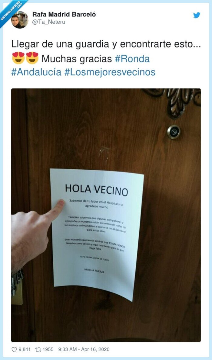 vecinos,cartel,guardia,gracias