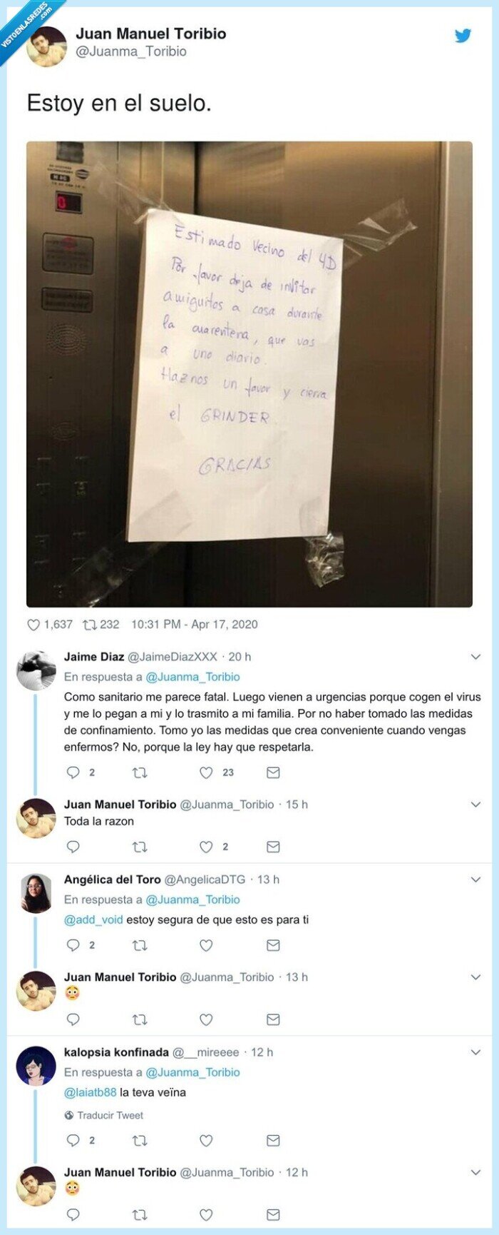 grindr,aviso,vecinos