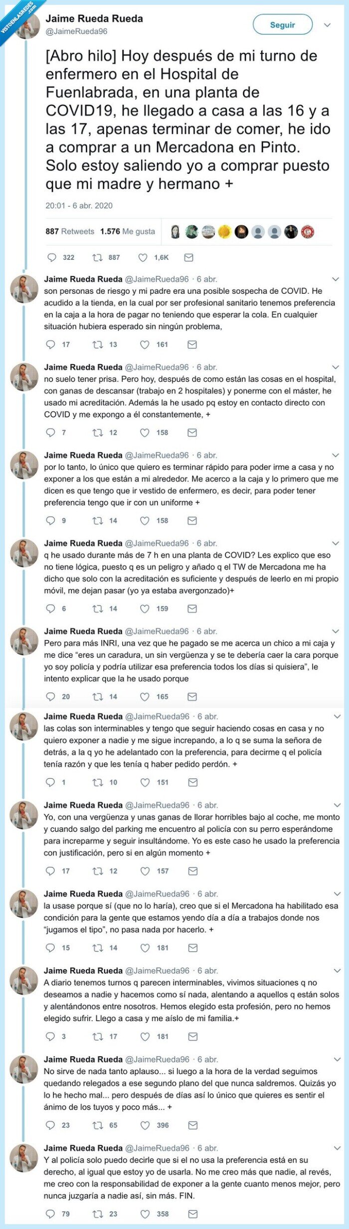 enfermero,permiso,colarse,cola,mercadona