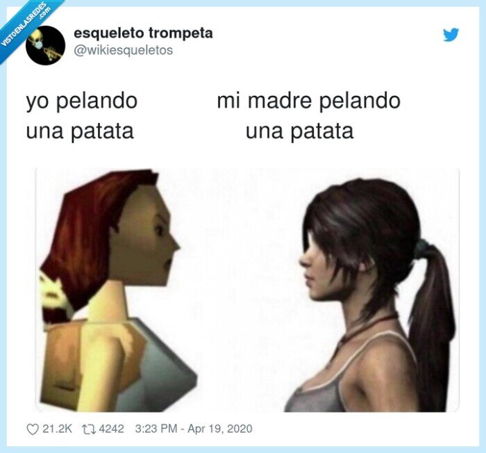 pelar,patata,lara croft