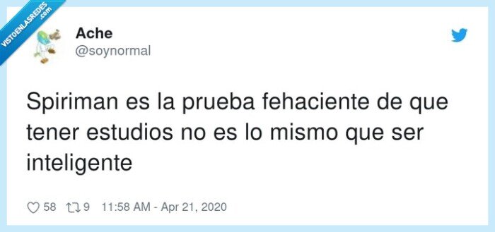 inteligente,fehaciente,spiriman,estudios,prueba