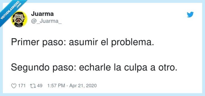 problema,asumir la culpa