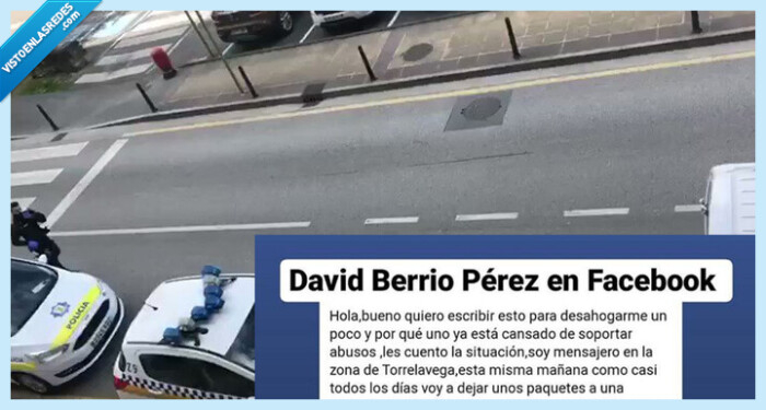 561470 - La policía multa a un trabajador de reparto por aparcar un momento en doble fila y el repartidor estalla de esta manera: